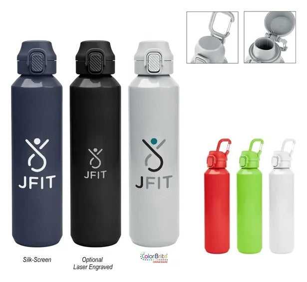 27 Oz. Travis Recycled Aluminum Bottle With Carabiner