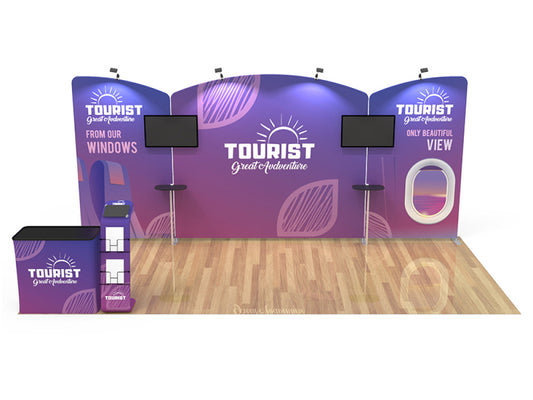 10x20ft Custom Booth 02 — custom printed