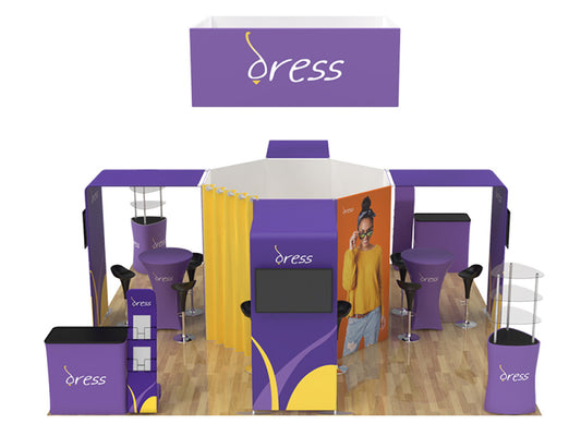 20x20ft Custom Booth 05 — custom printed