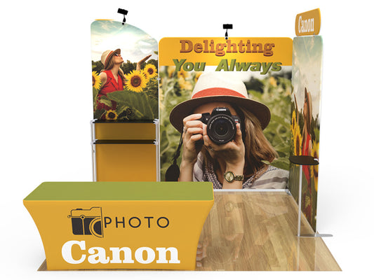 10x10ft Custom Booth U — custom printed