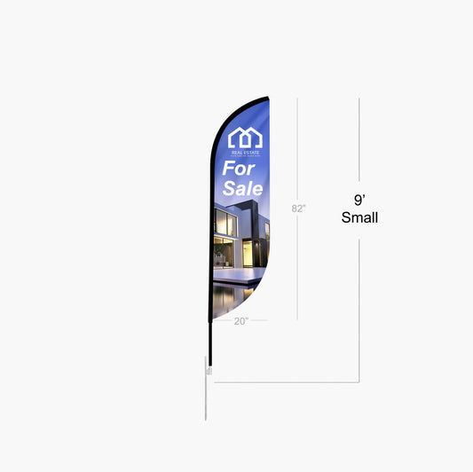 Feather Convex Flag - X-Large (18 ft.) — custom printed