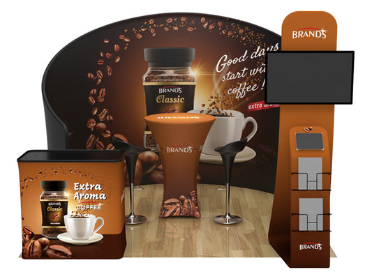 10x10ft Custom Booth K — custom printed