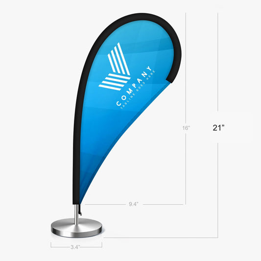 Desktop Teardrop Flag — custom printed