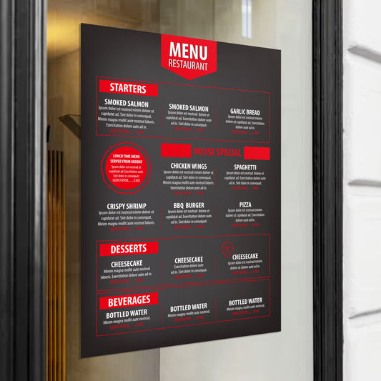 Premium Window Cling — custom printed
