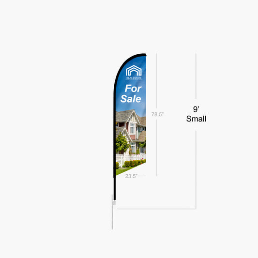 Feather Angled Flag - Small (9 ft.) — custom printed
