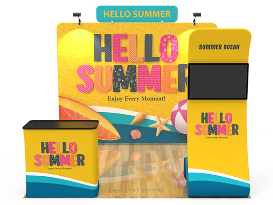 10x10ft Custom Booth 25 — custom printed