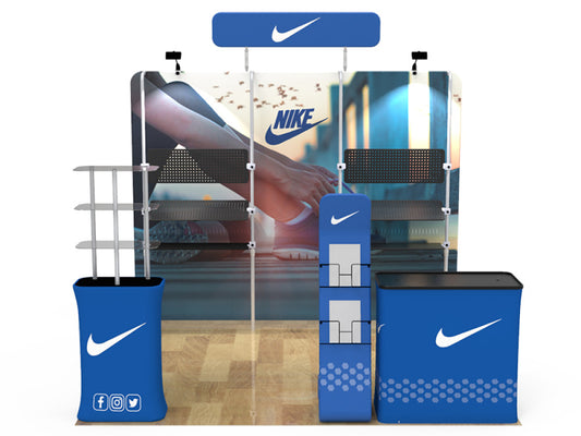 10x10ft Custom Booth E — custom printed