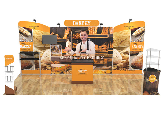 10x20ft Custom Booth H — custom printed