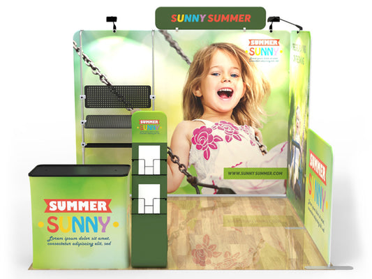 10x10ft Custom Booth O — custom printed