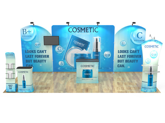 10x20ft Custom Booth J — custom printed