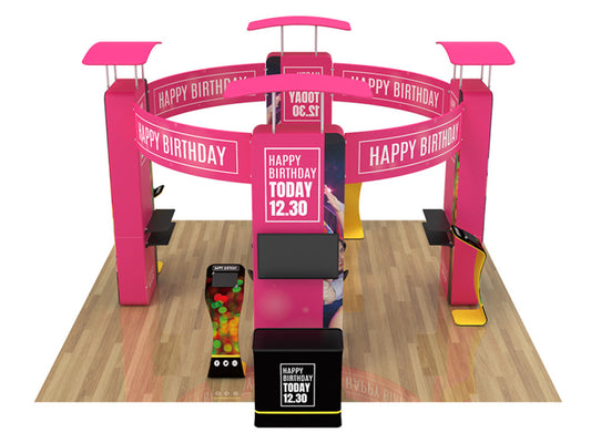 20x20ft Custom Booth A — custom printed