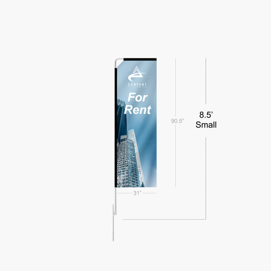 Rectangle Flag - Medium (11.8 ft.) — custom printed