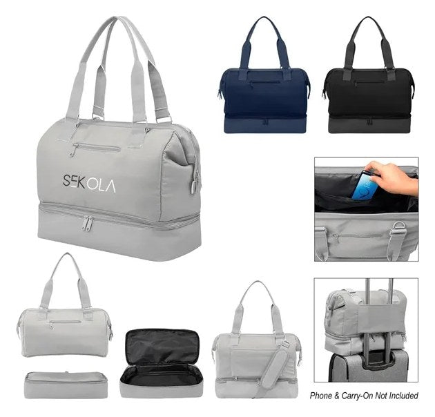 The Weekender Mini Travel Bag With Drop Bottom
