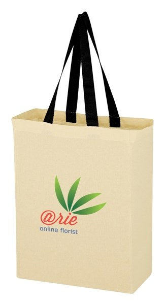 Natural Cotton Canvas Grocery Tote Bag