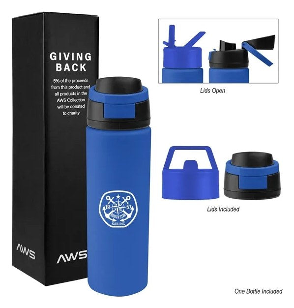 AWS 24 Oz. Pop Sip Recycled Stainless Steel Bottle Kit